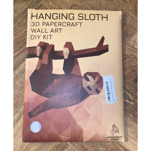 Papercraft World Hanging Sloth 3D Papercraft Animal Wall & Art Decor DIY Kit - Picture 8 of 8